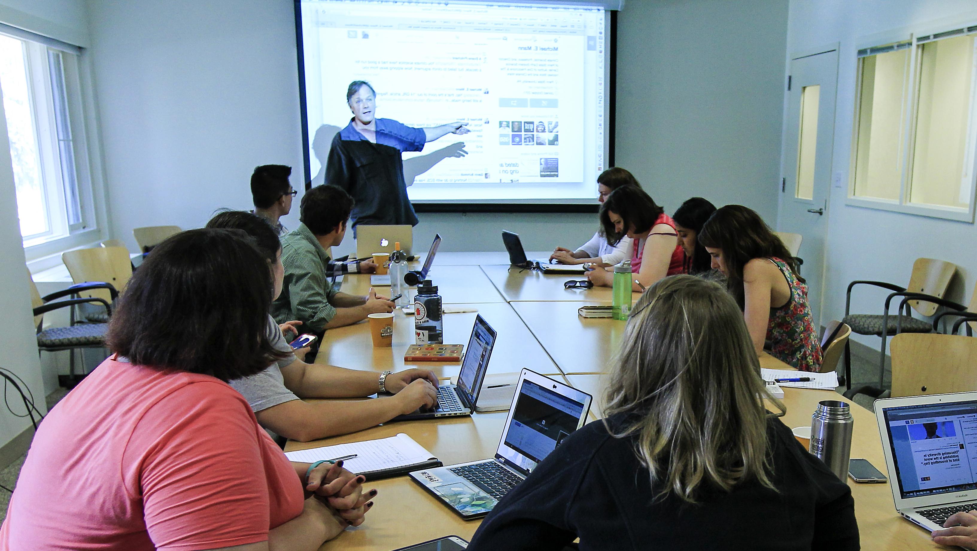 Professor Wake teaching a class